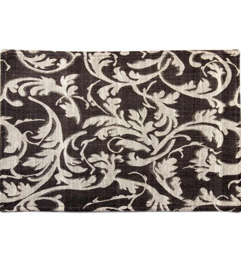 Hot house jacquard placemats scroll black Code: PM/SCR/BLK image 0